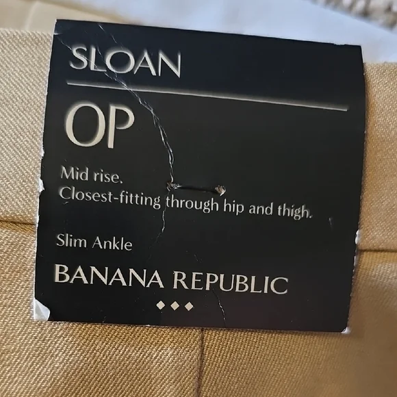 Banana Republic Tan and White Slim-Fit Trousers - Picture 2 of 6